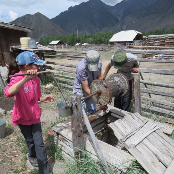 Everyone works in the village (Photo by L. Ivashkina)